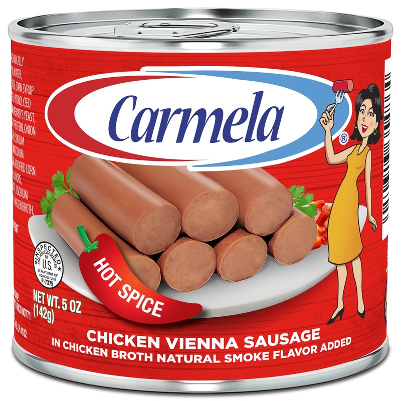 Carmela Chicken Vienna Sausage Variety Pack – 12 Cans (Six