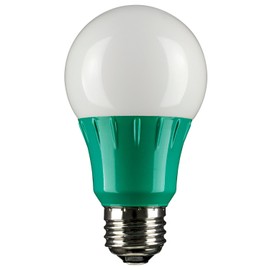 Sunlite 80146 LED A19 Colored Light Bulb, 3 Watts (25w Equivalent), E26 Medium Base, Non-Dimmable, UL Listed, Party Decoration, Holiday Lighting, 1 Count, Green