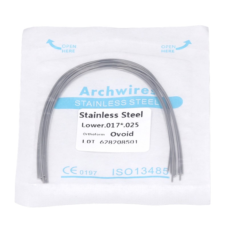 50pcs Stainless Steel Orthodontic Arch Wire Flexible Dental Orthodontic Rectangular