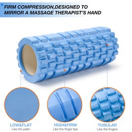 BEWAVE Foam Roller Yoga Column Muscle Rollers for Physical Therapy, Yoga, Home Gym Exercise (33CM Black)