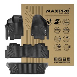MAXPRO Floor Mats Fit for 2018-2026 Honda Odyssey | 3-Row Complete Set | Heavy Duty All Weather Waterproof Floor Liners