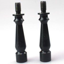 FDXGYH 2 Pcs 2.0 Inch Female to Male Lamp Shade Risers 1/4-27 Soild Iron Lamp Finial Extender for Washer Type Lamp Shades (Black)