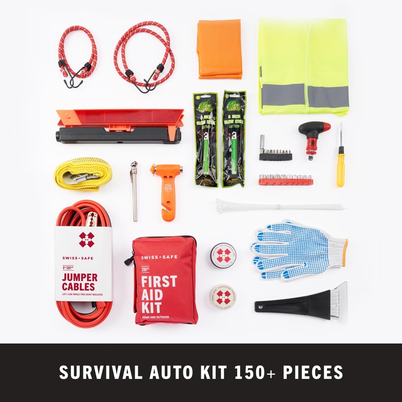 Swiss Safe 2-in-1 First Aid Kit for Car, Travel &
