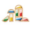 Guidecraft Rainbow Blocks – Sand: Wooden Sensory Building Toy, Skills