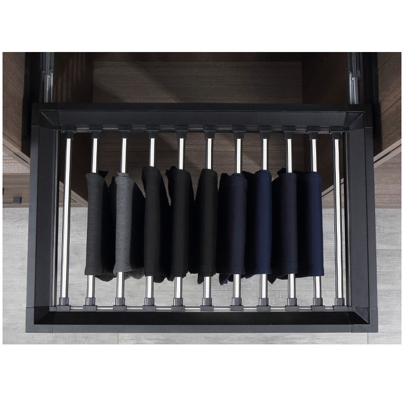 Pull Out Pants Rack for Closet, Retractable Wardrobe Trousers Rack