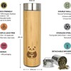 Mosajoy Tea Bottle Bamboo Tumbler with Infuser BPA Free Double