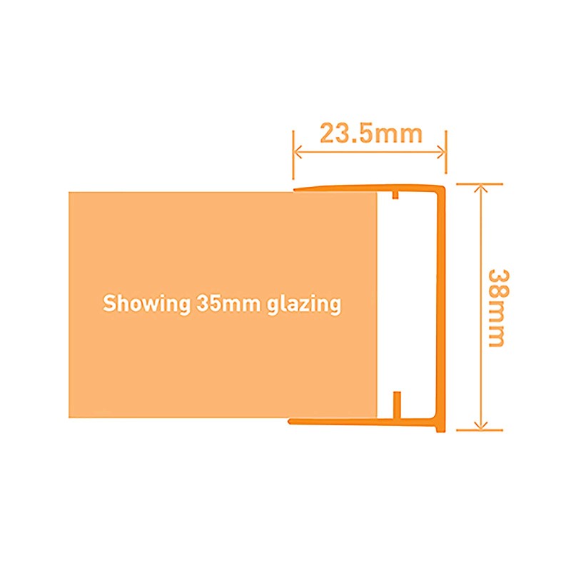 35mm SNAPA Polycarbonate End Closure Roof Sheet U-Profile Drip End