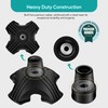 EVENABLY Heavy Duty Quad Cane Tip with Metal Insert -
