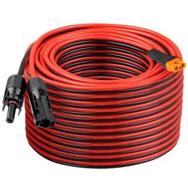 10AWG 100FT Solar to XT60i Extension Cable 3 6 10 35 50 75 100FT Heavy Duty Adapter Cable Connector XT60i Wire for Portable Power Station, Solar Panel, RV, Battery