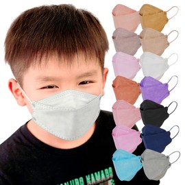 Simple SMILE Diamond Space Mask, Kaken Certified, JIS Standard, Individually Packaged, 4-Layer Construction, Non-woven Mask, 30 Pieces, 3D Mask (Children's Size, Navy, 30 Pieces)