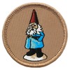 Gnome Patrol Patch - 2" Diameter Round Embroidered Patch (Hook