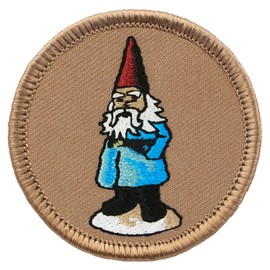 Gnome Patrol Patch - 2" Diameter Round Embroidered Patch (Hook & Loop Fastener)