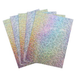 Hygloss Products Holographic Card Stock-8.5"x11" 10pt, 5 Sheets, Sparkle-Silver