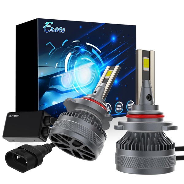 Erato 9006/HB4 LED Headlight Bulbs, 50W Xenon Replacement Lamps 10000LM,