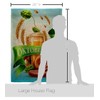 It Oktoberfest Burlap House Flag - Pack Beverages Beer Happy