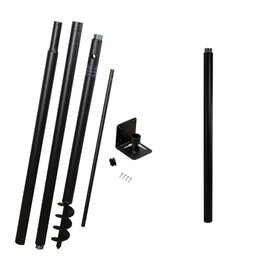 Universal Mounting Pole Kit - Great for Post-Mounted Bird Houses and Bird Feeders, Heavy Duty Pole with Threaded Connections with 24" Pole Extender