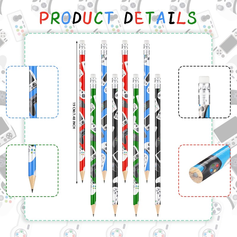 Gamer Pencils Video Game Pencils Video Game Party Favors Fun