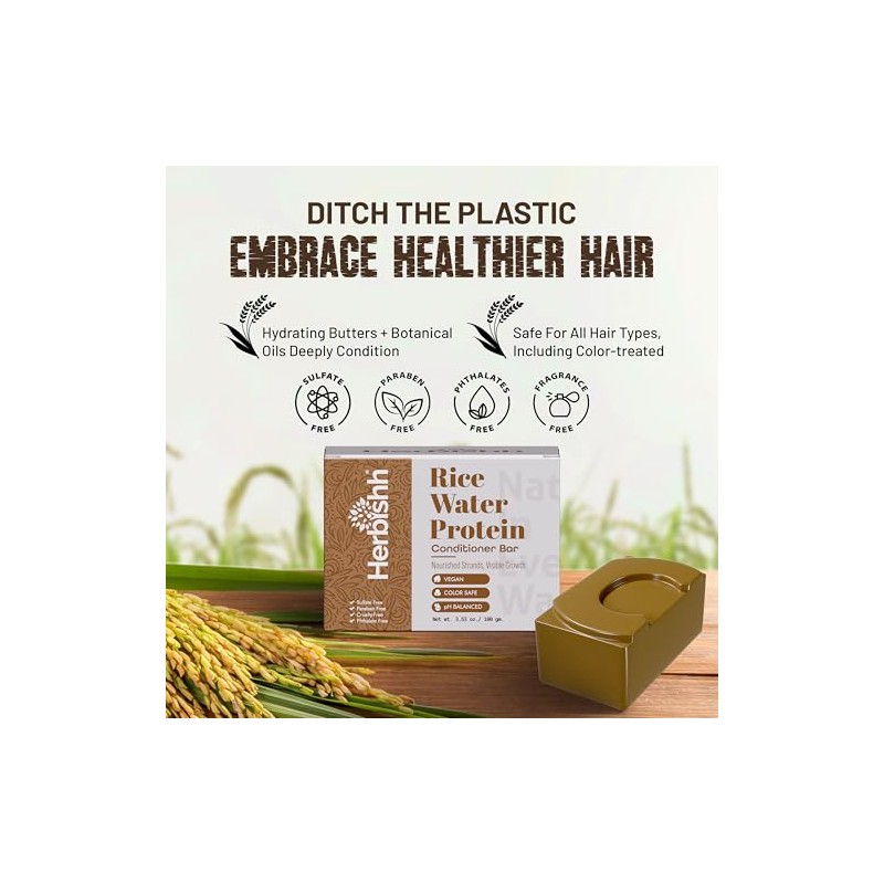 Shampoo and conditioner (Proteina de Arroz, Conditioner Bar)