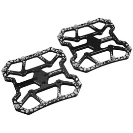 1 Pair Bike Clipless Pedal Adapters,Bicycle Clipless Pedal Converter Self Locking Disc Pedals Platform Adapter Compatible with SPD SL/SPD Look Keo/Delta Bike System (Black)