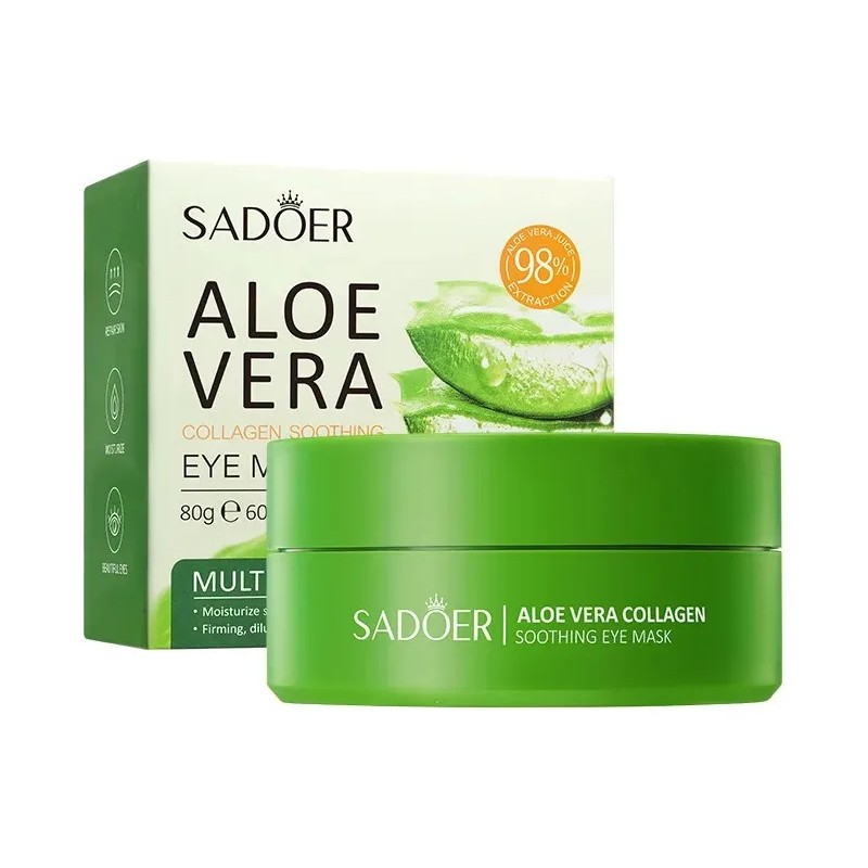 Máscara De Ojos Con Aloe, Anticírculos Oscuros, 60 Unidades,