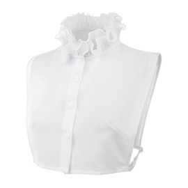 Psyqtsuary Women's Detachable Dickey Collar Pleated Elegant Office Half Blouse False Collar Half Shirt