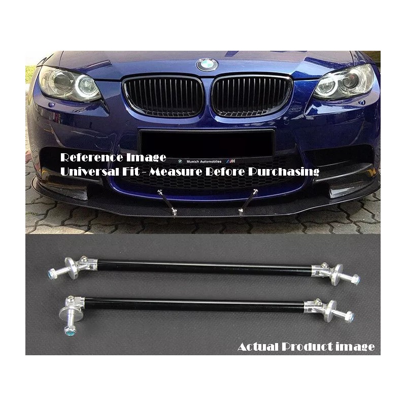 SDeelCase Black 9.5" Bumper Lip Diffuser Spoiler Splitter Support Rod