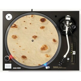 Plastic Waffles DJ Flour Tortilla #2 Slipmat Turntable 12" LP Record Player, DJ Audiophile x1