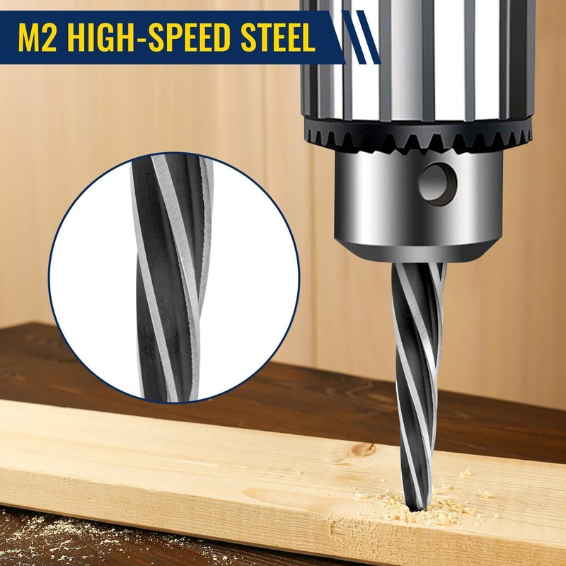 5 Piece M2 HSS Taper Chucking Reamer Set, 1", 3/4",