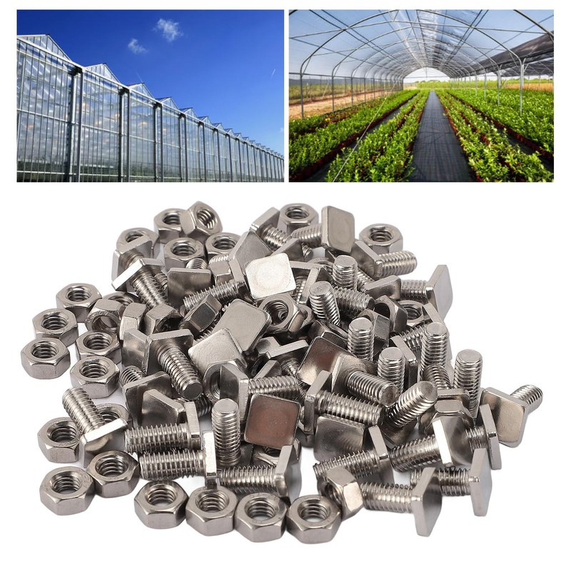 Greenhouse Nuts and Bolts,50 Sets Stainless Steel Greenhouse Screws Quick