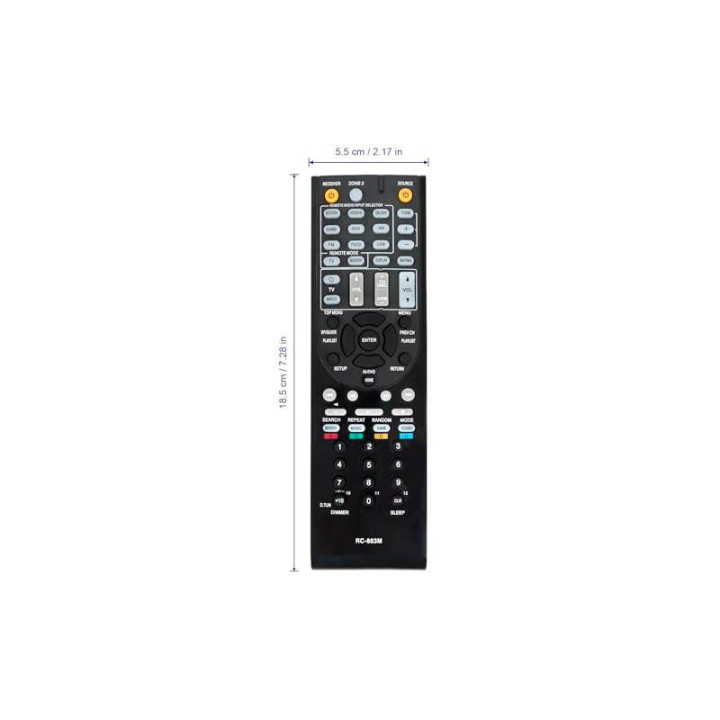 RC-863M Replacement Remote Control Compatible with Onkyo AV Receiver HT-R2295