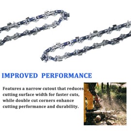 49-16-2750 8 inch chainsaw Replacement For Milwaukee 3004-20 M18 hatchet chain,For Pruning Saw Chain 33 Drive Links, Pitch: 3/8-inch Low Profile, 043 inch (Set of 2)