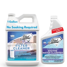 Enzyme Water Clarifier Quart + Spa Filter Cleaner Gallon (2-Pack) – Crystal Clear Water & Deep Filter Cleaning for Spas, Hot Tubs & Pools