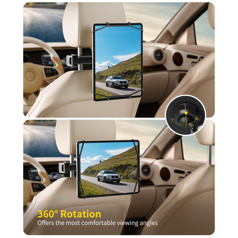 FANGOR Car Headrest Tablet Holder,Tablet Holder for Kids in Back