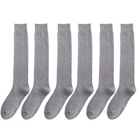 COSPAL Men's Business High Socks, For All Seasons, Cotton, Antibacterial, Odor Resistant, 9.8 - 11.0 inches (25 - 28 cm), Set of 3 Pairs, Light gray x 3