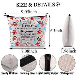 PLITI Phlebotomy Gifts for Women Phlebotomy Technician Nurse Gift May You Be Proud of The Work You Do Makeup Bag for PBT (Be Proud phle bagU)