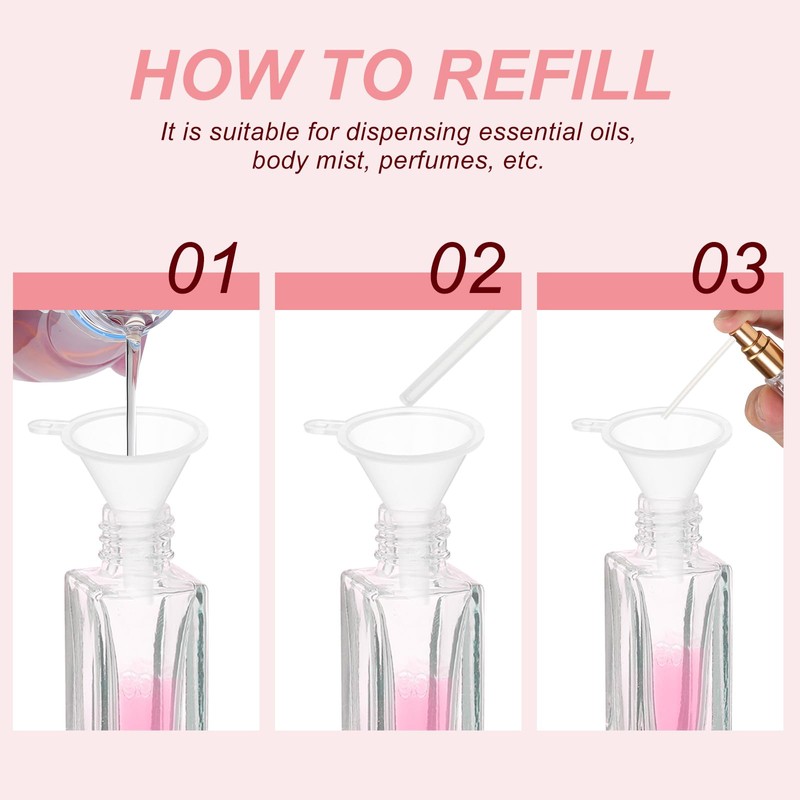 uxcell 5ml Glass Mini Perfume Bottles, 20Pcs Fine Mist Bottle