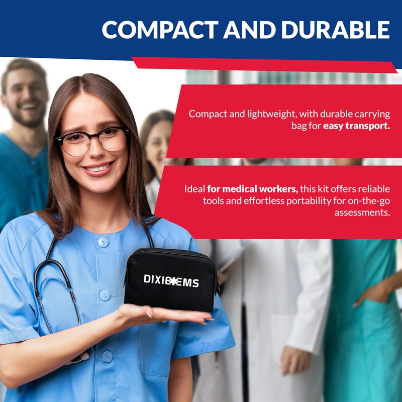 Dixie EMS Deluxe Aneroid Sphygmomanometer Blood Pressure Set W/Adult Cuff,