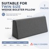 2PCS Daybed Bolster Wedge Back Pillow Covers for Twin Size