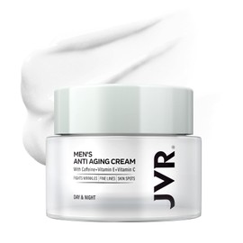 Face Cream Men, JVR Face Care for Men, Moisturising Cream and Anti-Ageing Cream for All Skin Types with Caffeine, 50 ml (Fresh)