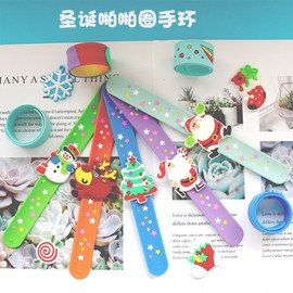Christmas Slap Bracelet - One-Touch Automatic Kids' Gift - lf1977 One Size / One Color 20ea