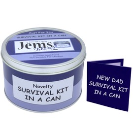 Dad To Be Survival Kit in a Can – Funny Novelty Gift for New Dads – Humorous Daddy To Be Gift Set for Men – Unique Father-to-Be Present Packed with Fun for Baby Arrival Purple/Lilac