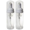 JUVITUS (2 Pack) 1.7 oz Clear Plastic Refillable Foamer Pump PET Bottle for Travel