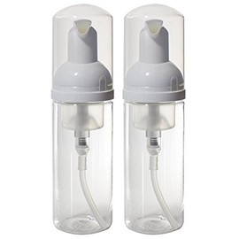 JUVITUS (2 Pack) 1.7 oz Clear Plastic Refillable Foamer Pump PET Bottle for Travel