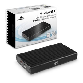 NexStar SX, USB 3.2 Gen2x2 (20Gbps), Dual M.2 NVMe Enclosure, USB C (NST-262C3)