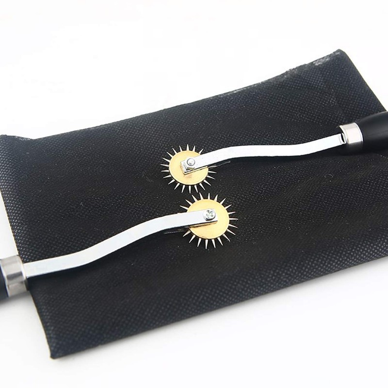 TIHOOD 2PCS Needle Point Tracing Wheel, 4mm Leather Paper ClothSewing