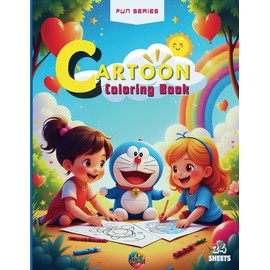 Cartoon Coloring Book: Perfect for Kids, Teens, and Adults, Featuring Fun-to-Color Popular Characters, Colorful Backgrounds, and Big Bold Designs for Relaxation and Creativity