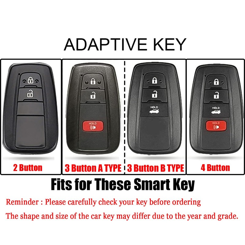 HIBEYO Key Fob Cover Compatible with Toyota RAV4 Series Camry