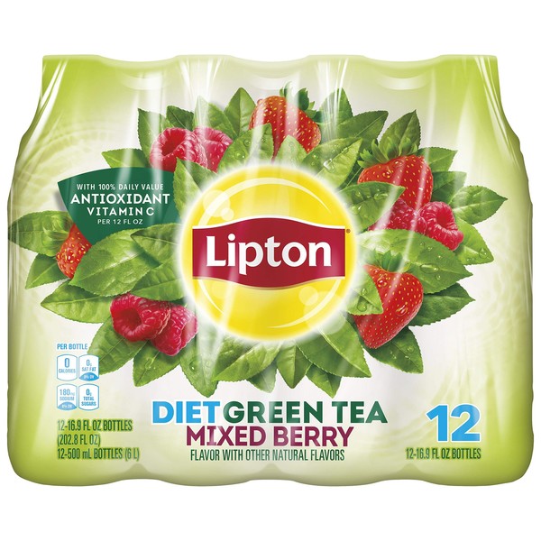 Lipton Diet Mixed Berry Green Tea , 12 ct