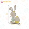 CHEERYMAGIC Easter Table Decorations, Easter Wooden Table Sign, Rabbit Bunny