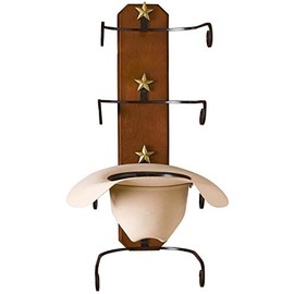 BB Ranch Unisex Birch Wood Cowboy Hat Rack Brown One Size
